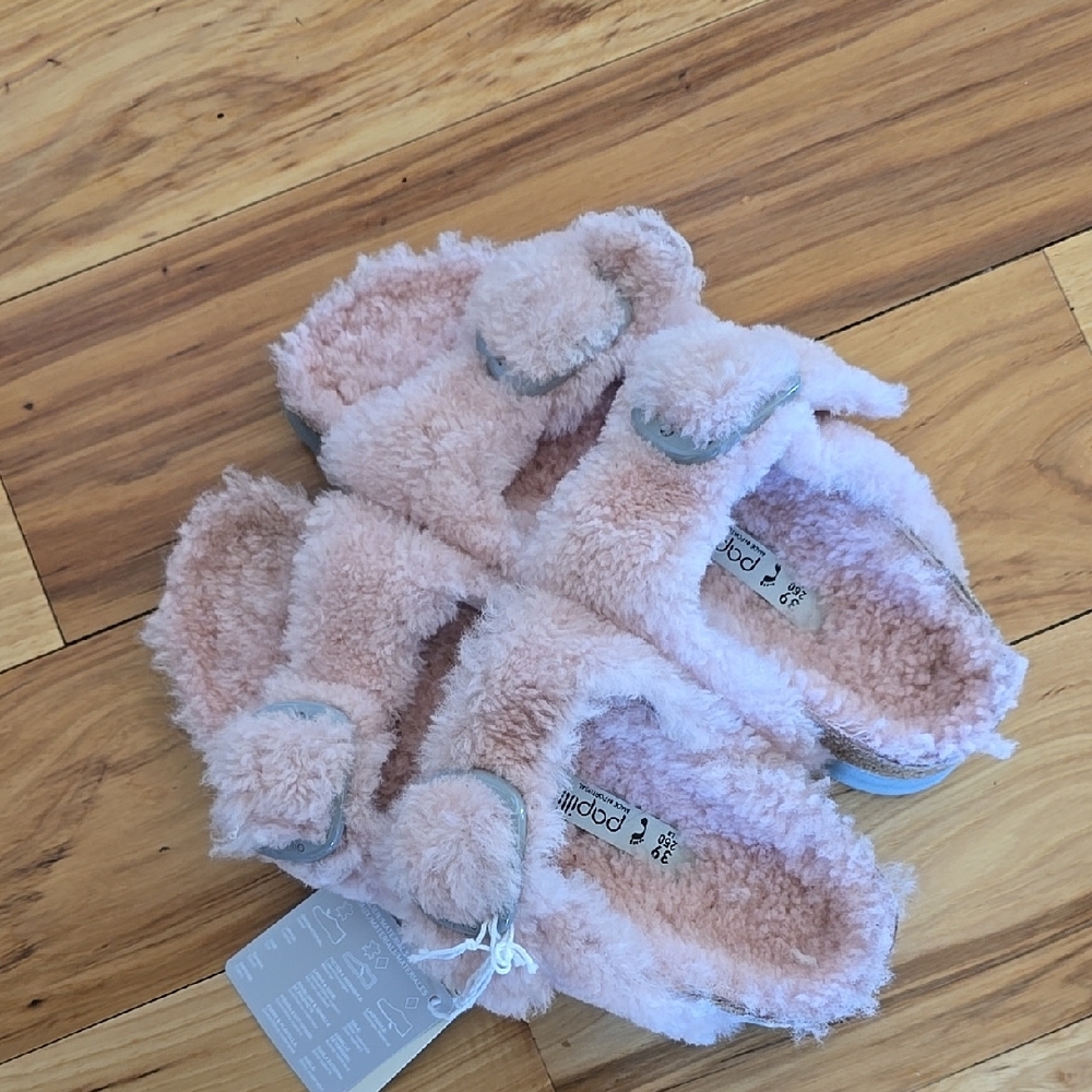 Papillio by Birkenstocks Pink Fuzzy Slippers